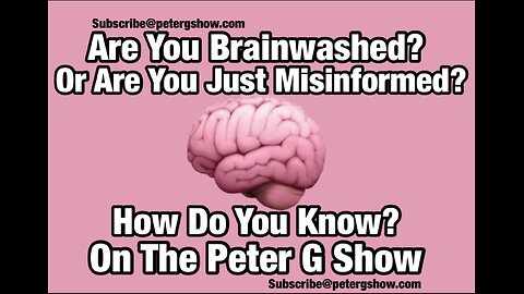 Are You Brainwashed or Just Misinformed? On The Peter G Show. Nov 13, 2024 Show #271