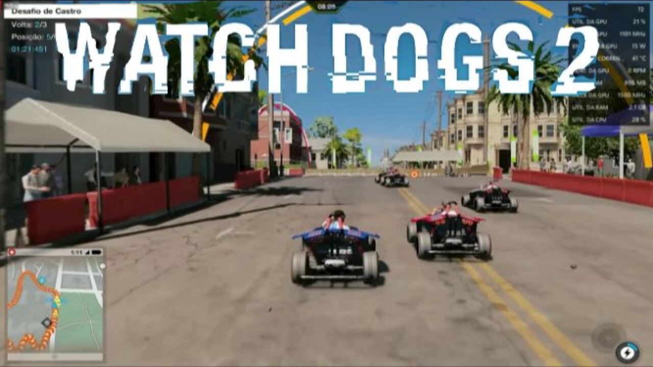 Watch Dogs 2 - gameplay cloud - teste GeForce Now Abya (internet wifi lenta)delay