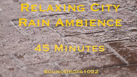 City Storm Bliss: 45 Minutes of Rain on Concrete Soundscape