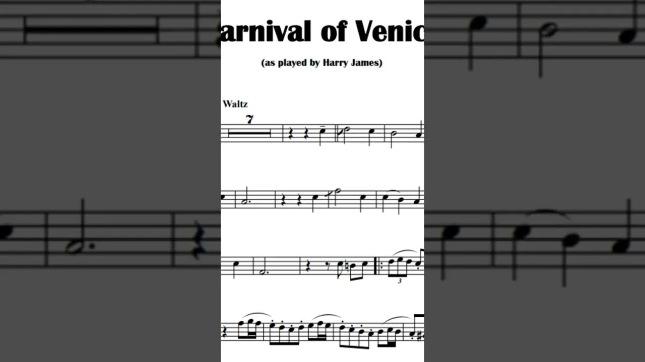 Carnival of Venice - Harry James (youtube trumpet)