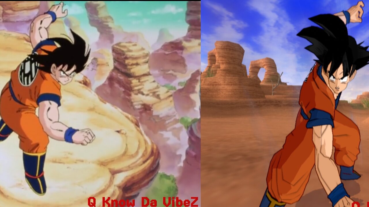 DBZ Anime + Game Mashup, Goku vs Vegeta, Saiyan Saga Part 1.