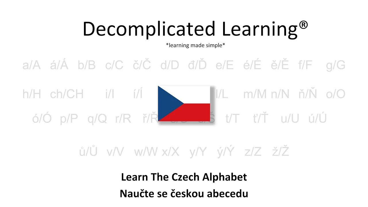 Learn the Czech alphabet