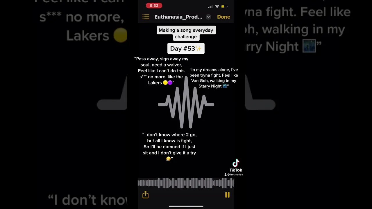 Making a song everyday challenge. Day number 53 “Euthanasia (Prod. @durbas_)” #juicewrld #shorts