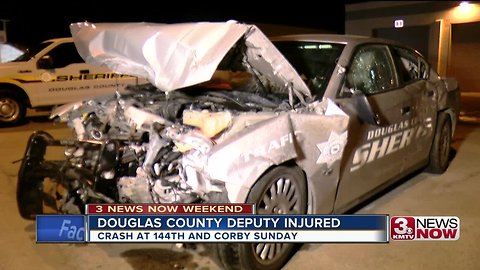 Douglas County deputy injured in crash Sundau