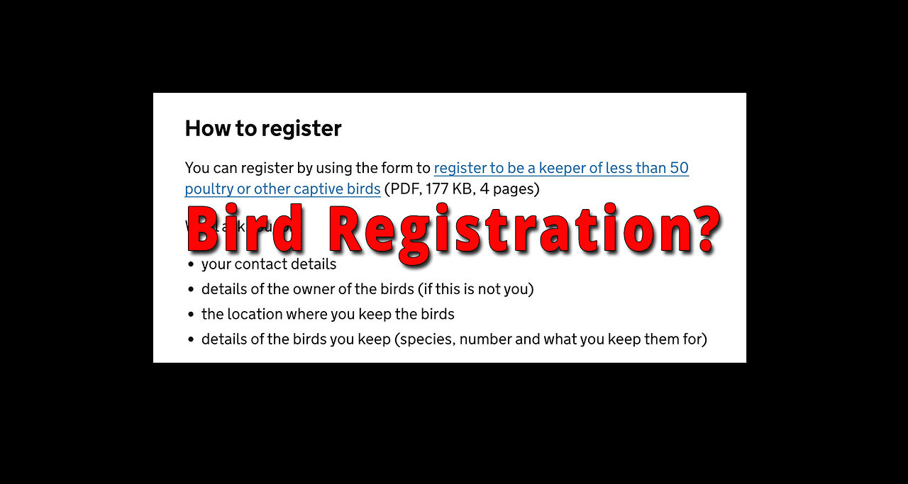bird registration