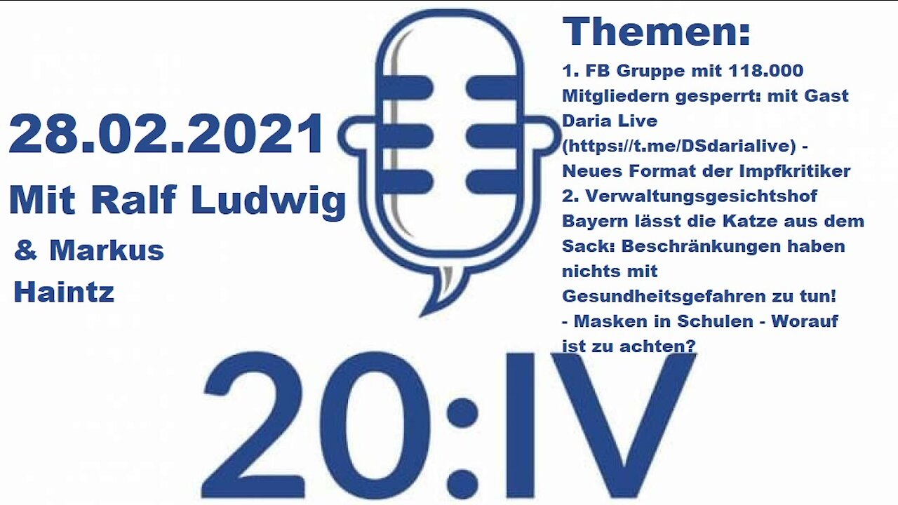 20:IV - 28.02.2021 Live mit Ralf Ludwig