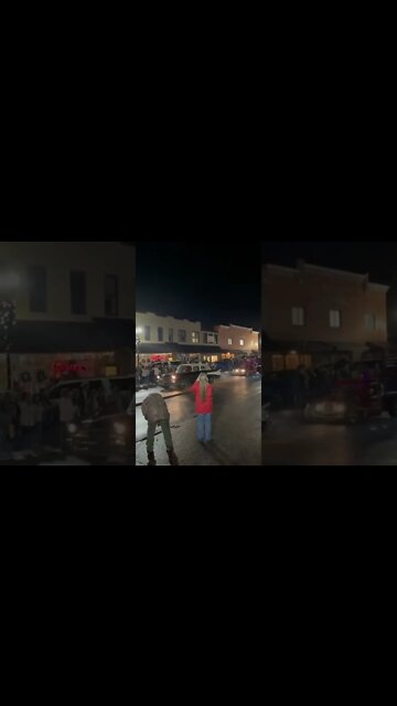 A trio of hot rods rolling through the Murphy Christmas Parade