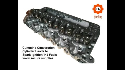 Cummins Diesel Cylinder Head Spark Conversion H2 Fuel Gas #shorts