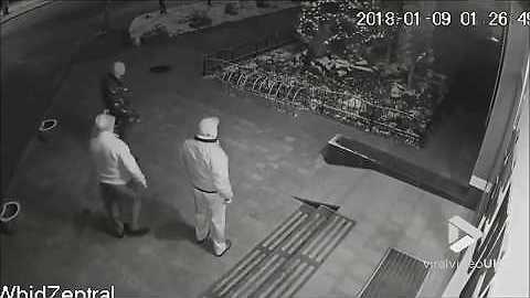 Drunk guy runs into Christmas Tree