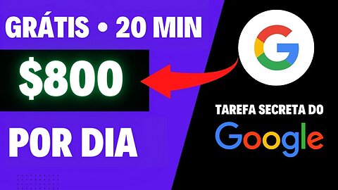 Ganhe $800 Apenas com 1 Tarefa Secreta do Google (Basta Copiar e Colar) Ganhar Dinheiro Online 2023