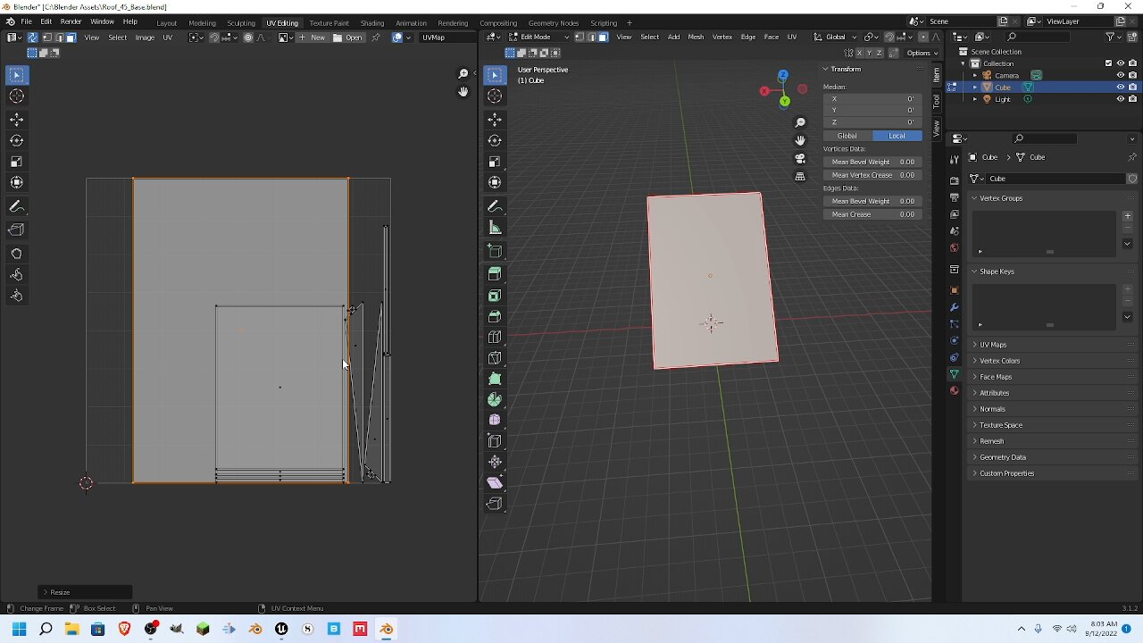 Fixing the UV Unwrap on roofing snaps in Blender for Unreal Engine 5