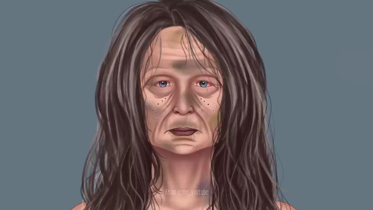 Asmr Homeless old woman transformation makeup animation