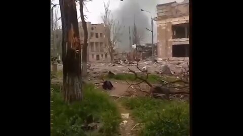 Something big hits close to the cameraman