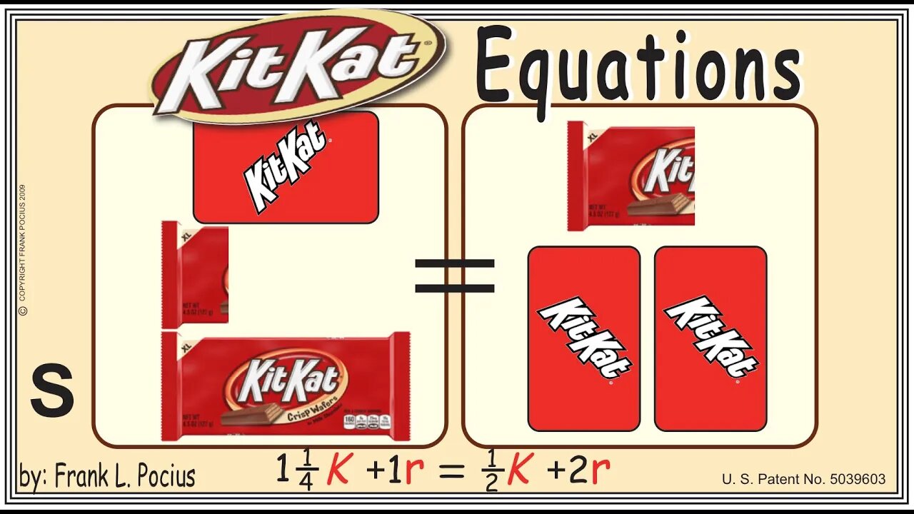 VISUAL KITKAT XL 1.25K+1r=0.5K+2r EQUATION _ SOLVING BASIC EQUATIONS _ SOLVING BASIC WORD PROBLEMS