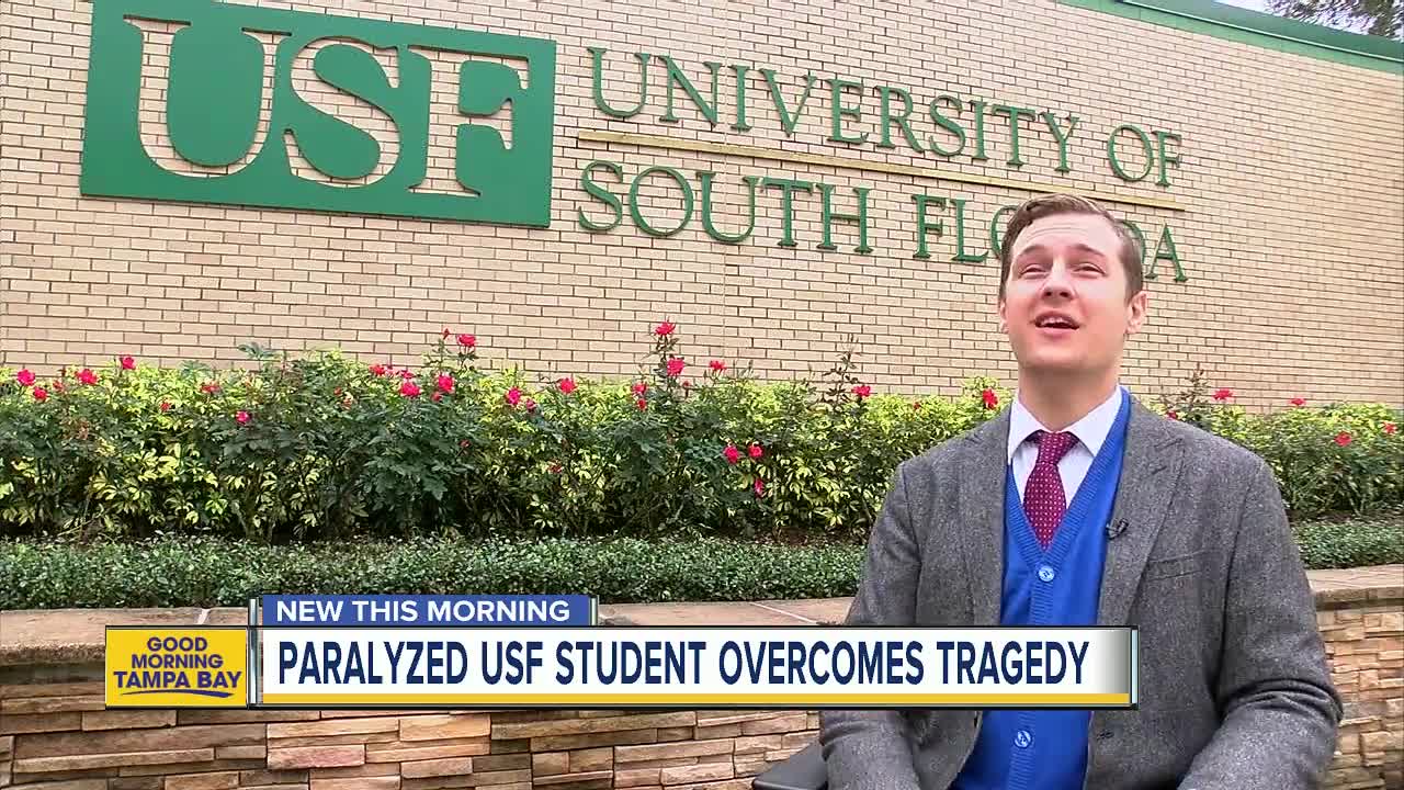 USF student overcomes paralysis to earn degree