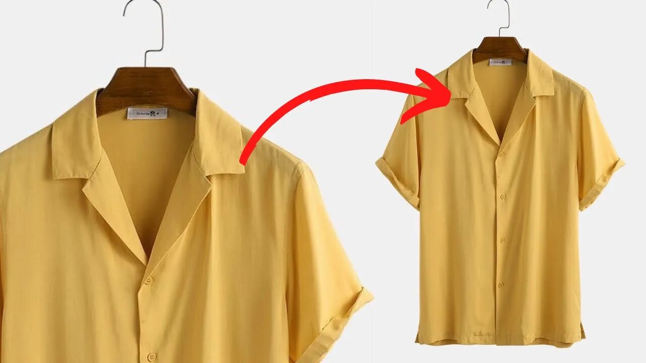 Vintage shirt reverse collar folding tutorial ( camp collar ) step by step