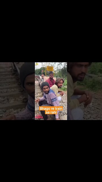 bhago re train aa rahi #train #traindriving #shorts #funnyshorts