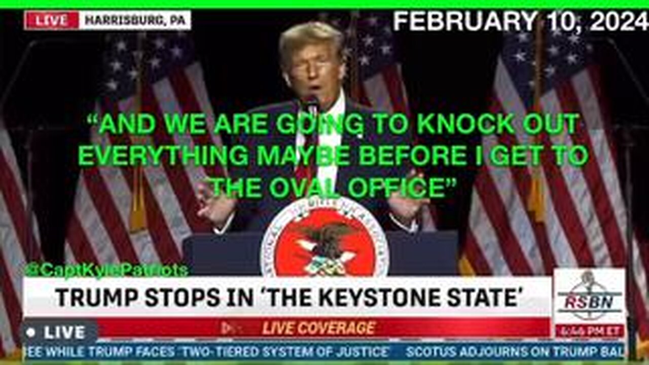 "AND WE ARE GOING TO KNOCKOUT EVERYTHING, MABEY BEFORE I GET INTO OFFICE"