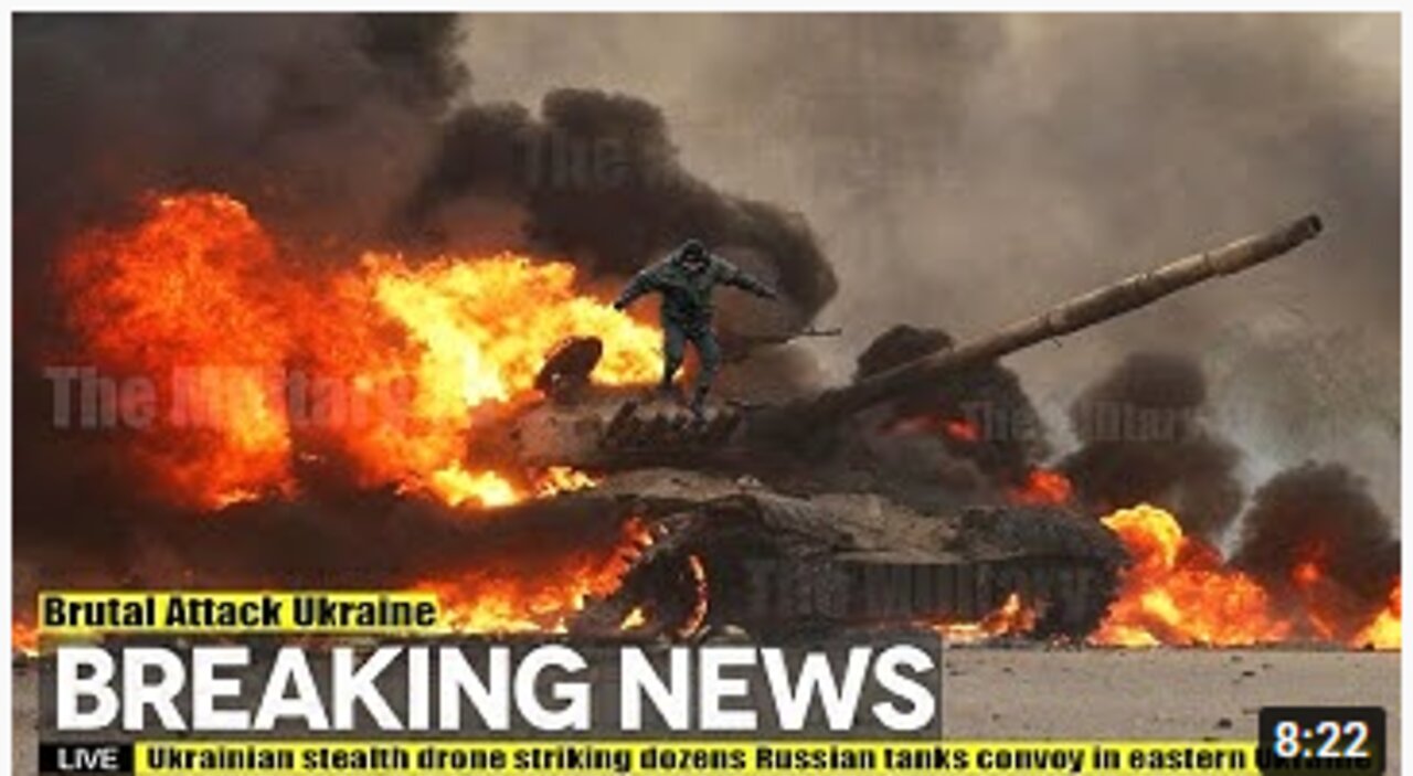 Brutal Attack!!! Ukrainian stealth drone striking dozens Russian tanks convoy in eastern Ukraine