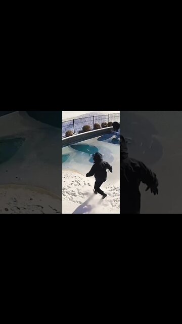 Texas man rescues his pet dog by jumping into freezing swimming pool #shorts