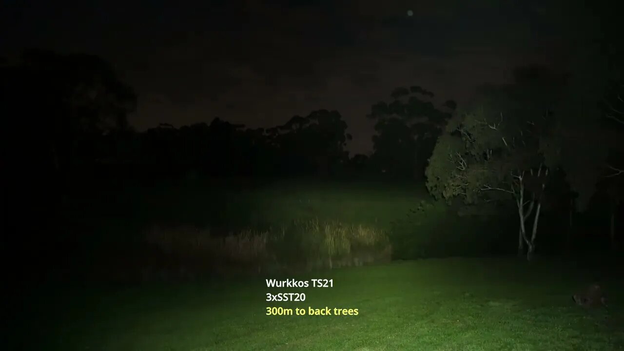 Wurkkos TS21 Beamshot test: best value triple TIR flashlight?