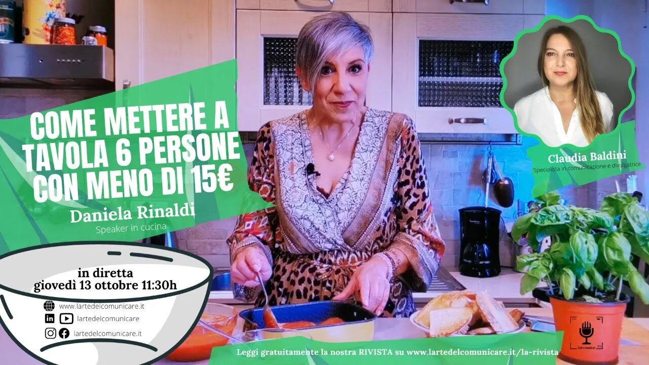 Come mettere a tavola sei persone con meno di 15 euro - intervista a Daniela Rinaldi