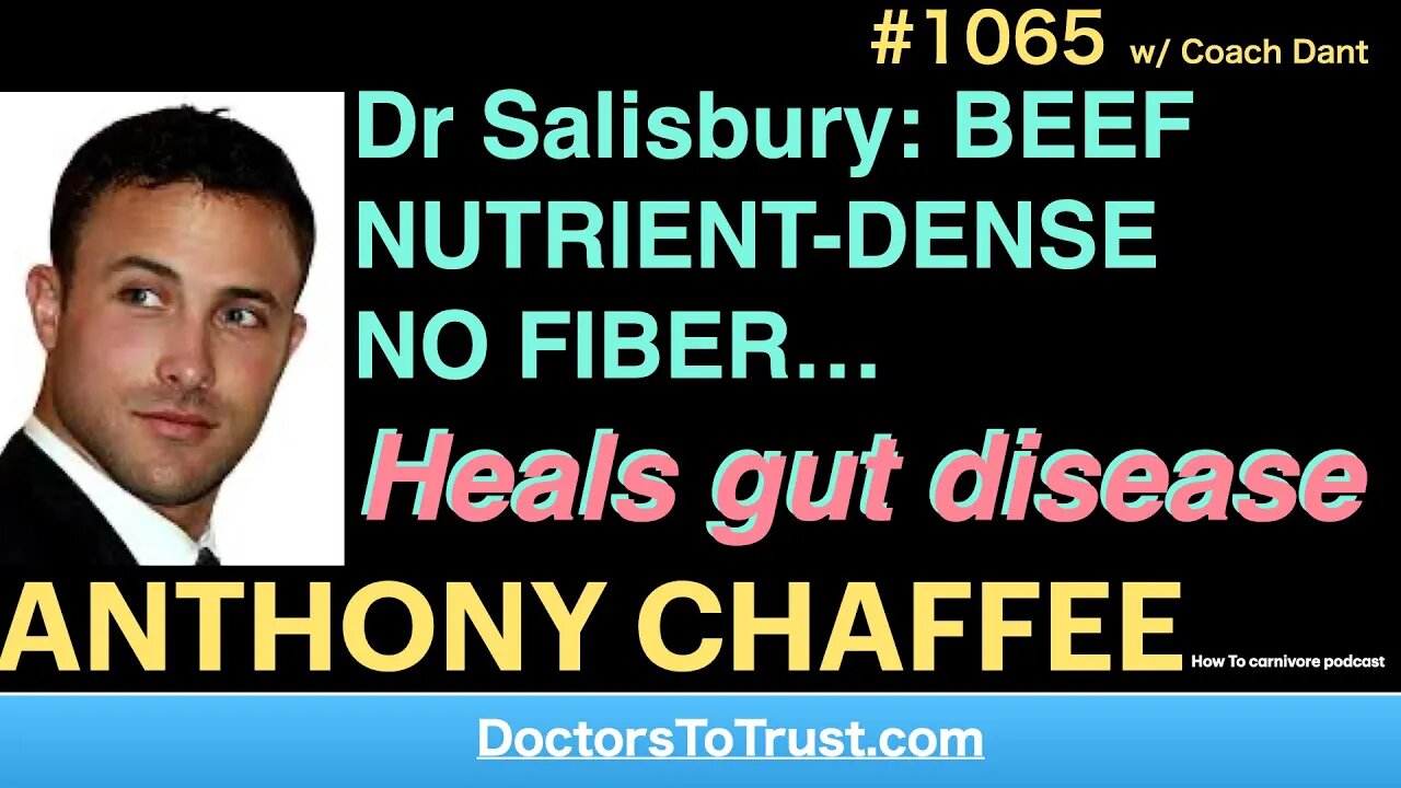 ANTHONY CHAFFEE a | Dr Salisbury: BEEF—NUTRIENT-DENSE—NO FIBER…Heals gut disease