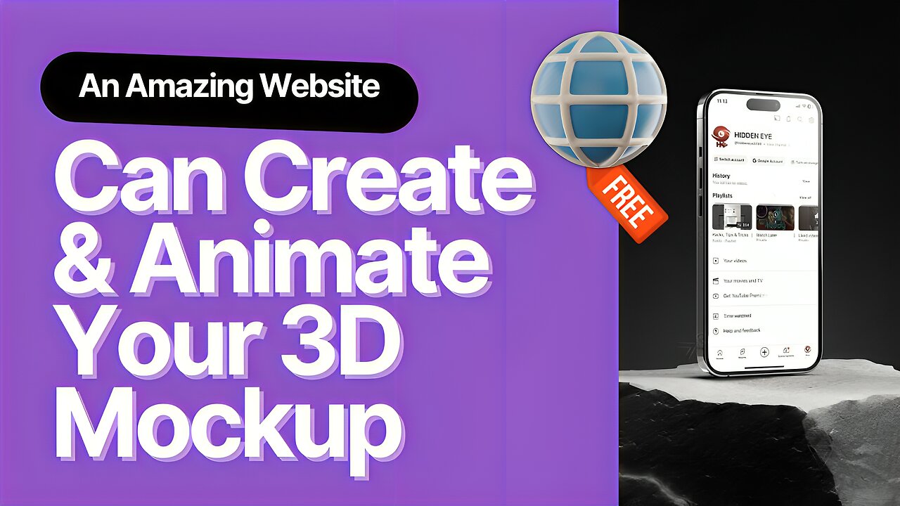 An Amazing Website | Can Create & Animate 3D Mockup For You | In A Click | For Free