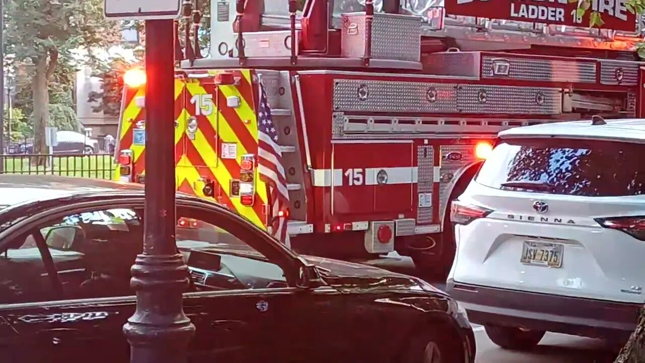 Boston fire department respond to overheated light fixture at 375 Comm Ave