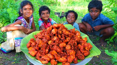 KING of CHICKEN PAKODA | Crispy Chicken Pakoda Recipe | Village Chicken Pakoda | Village Fun Cooking