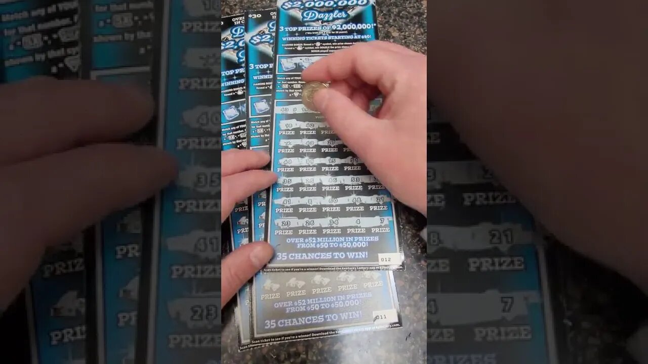 Scratching off $30 Lottery Tickets Diamond Dazzler!