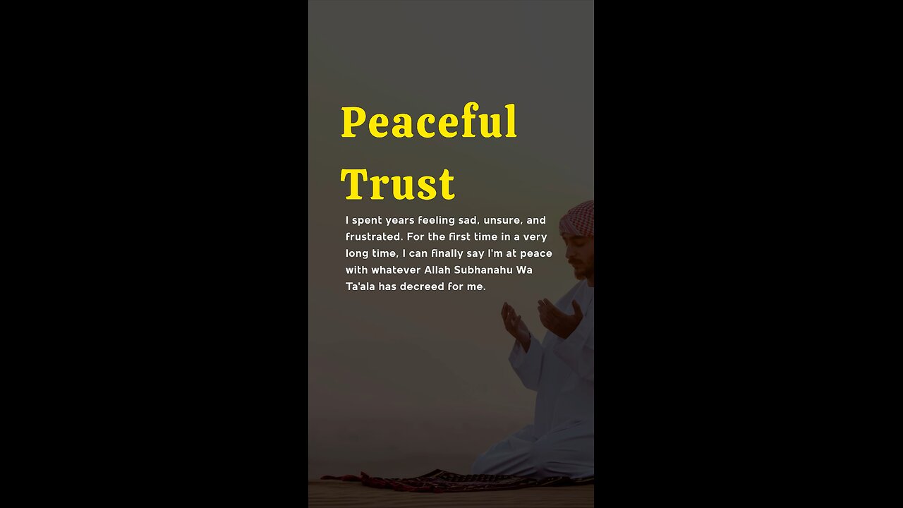 Trusting Allah's Plan