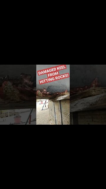 For anyone who missed the YouTube video of us in the boat yard here is the damage! #shorts