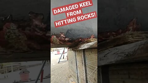 For anyone who missed the YouTube video of us in the boat yard here is the damage! #shorts