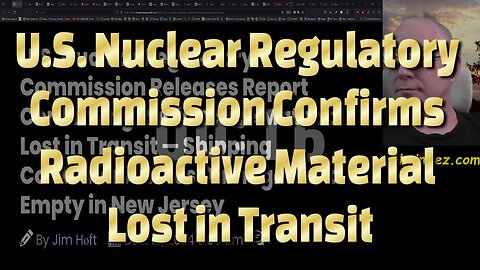 U.S. Nuclear Regulatory Commission Confirms Radioactive Material Lost in Transit-742