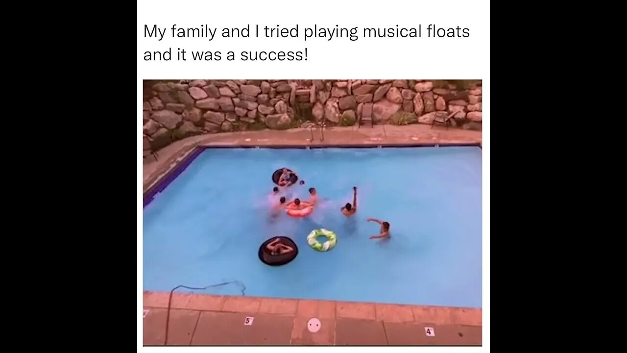 The family tried playing musical floats