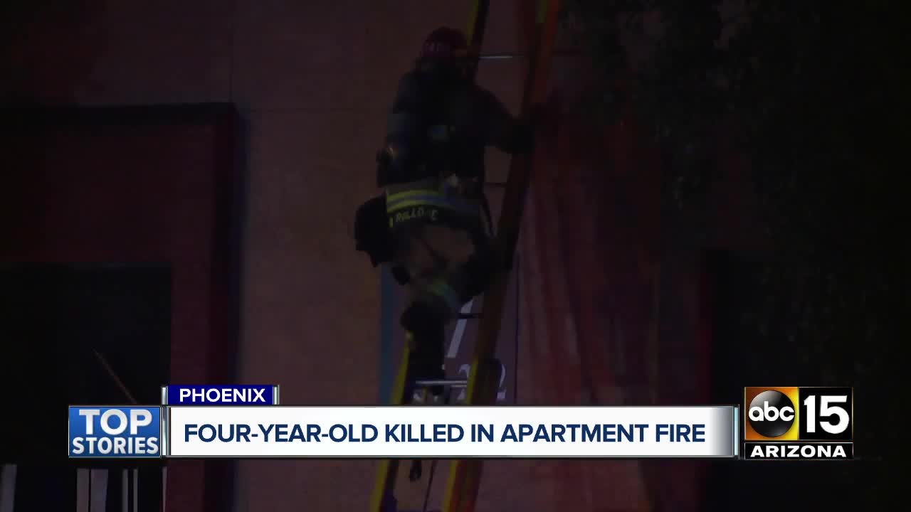 4-year-old killed in apartment fire in Phoenix