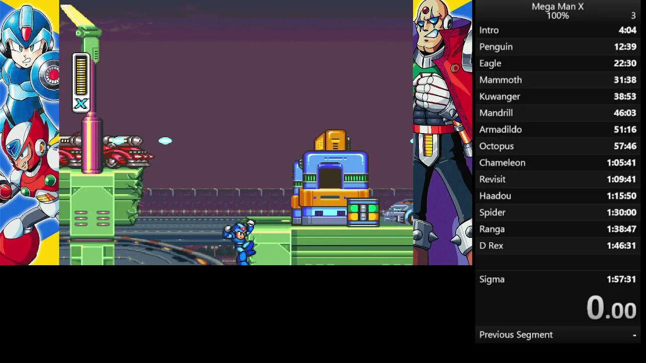 mega man x speed running training