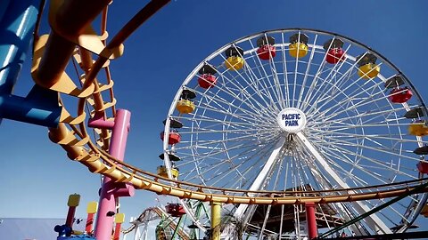 Wonder Wheel Santa Monica Los Angeles Moon Park