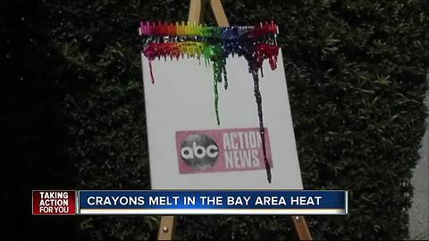 Making crayon art in the Tampa Bay heat