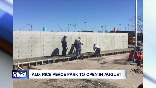 Alix Rice Peace Park to open in August