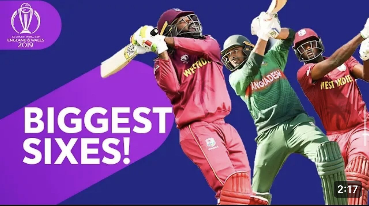 Biggest sixes in icc 2019 world cup