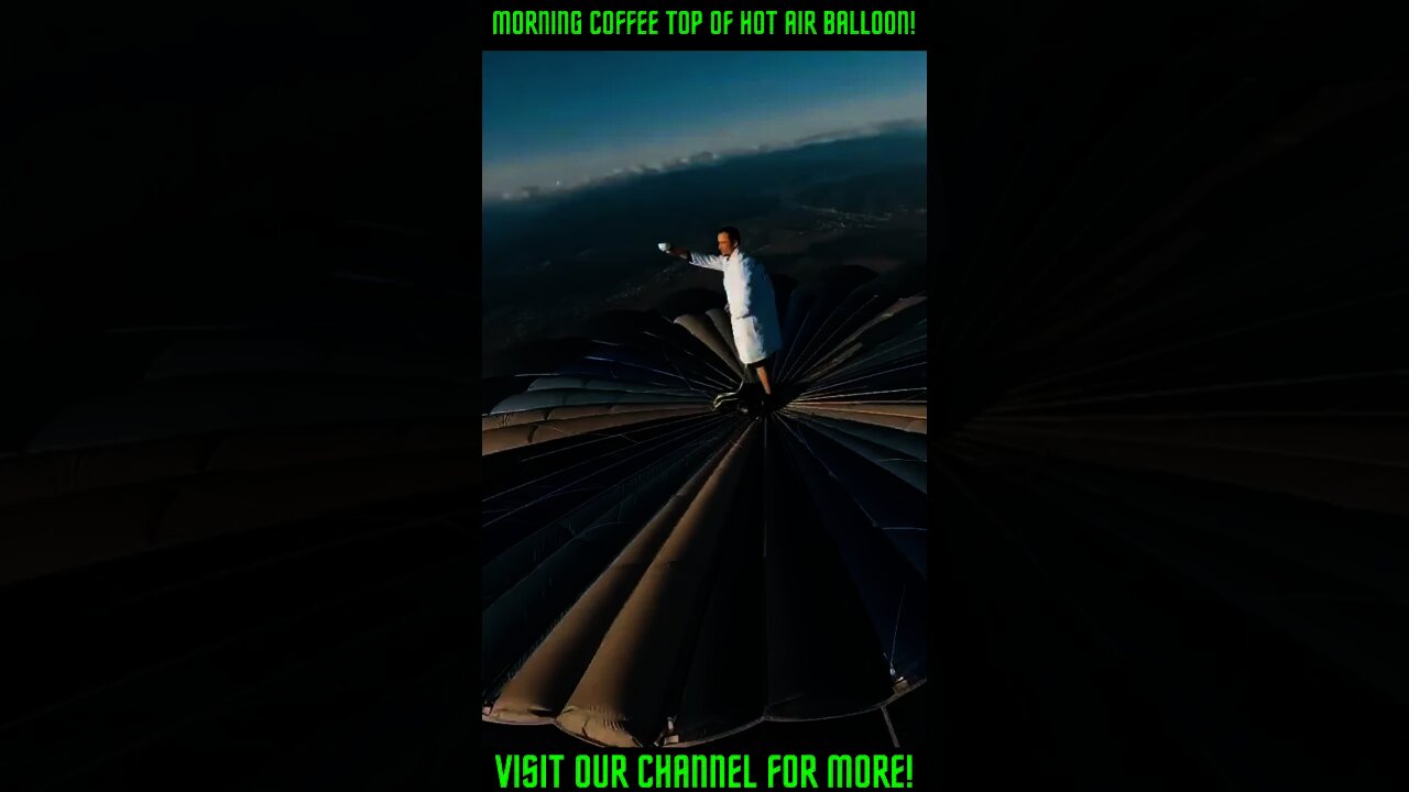 Morning Cup of Coffee, On Top of Hot-Air Balloon! #Shorts #viral #trending #HotAirBalloon