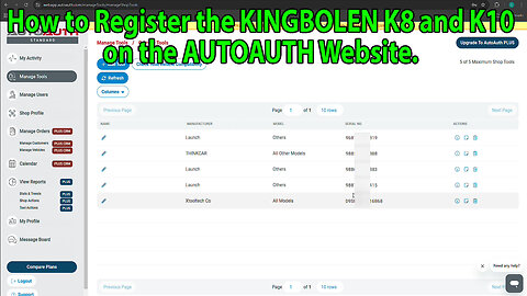 How to Register the KINGBOLEN K8 and K10 on the AUTOAUTH Website.