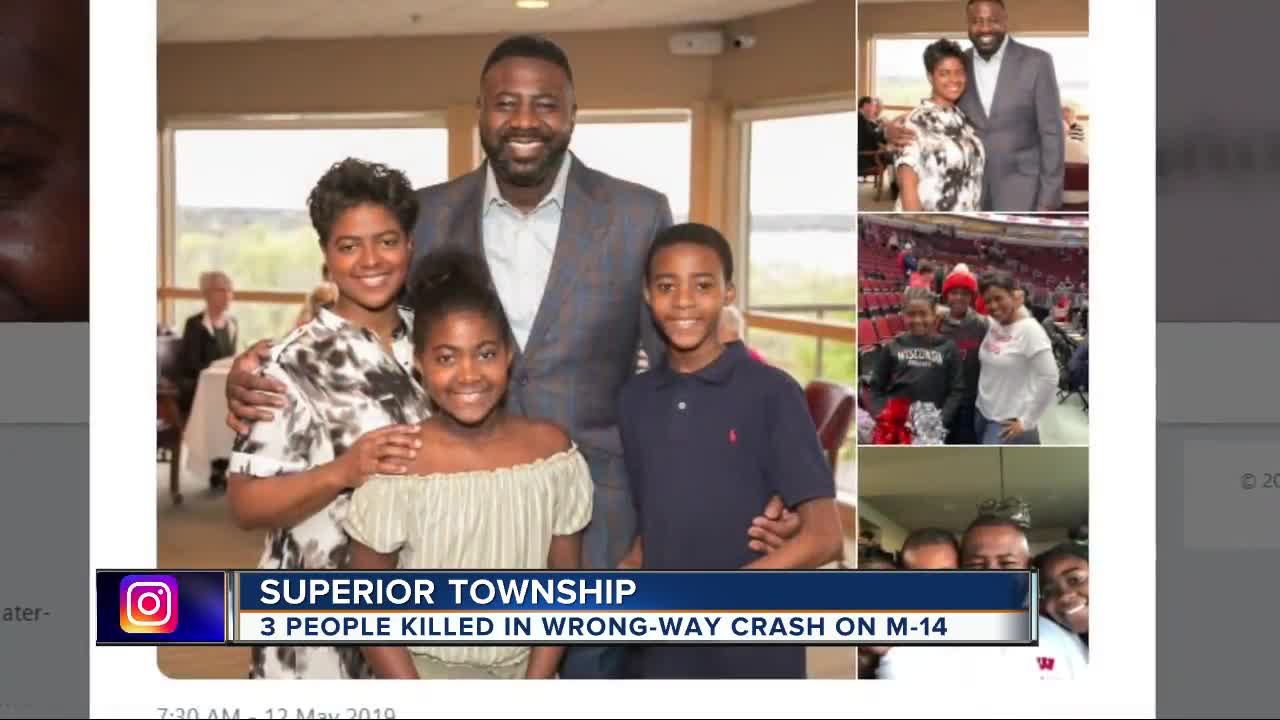 3 killed in wrong-way crash on M-14 in Superior Township