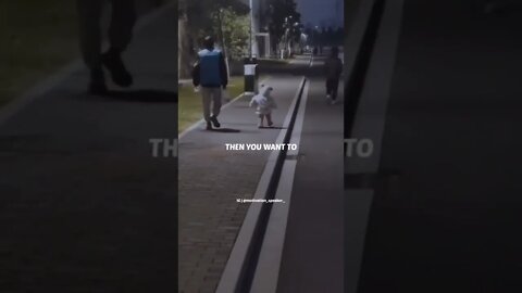 Cute baby walk and good words. Credits to @motivation_speaker._ on Instagram. #shorts #shortsvideo