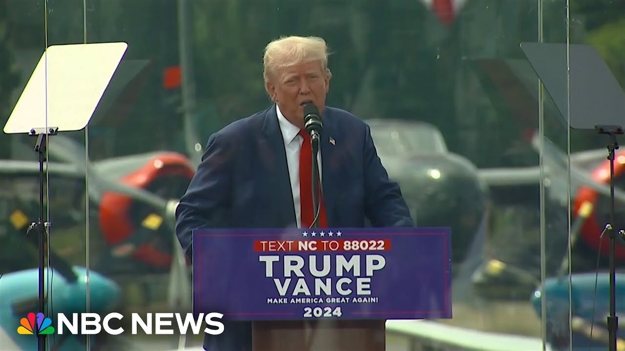 Trump holds first major outdoor event since assassination attempt