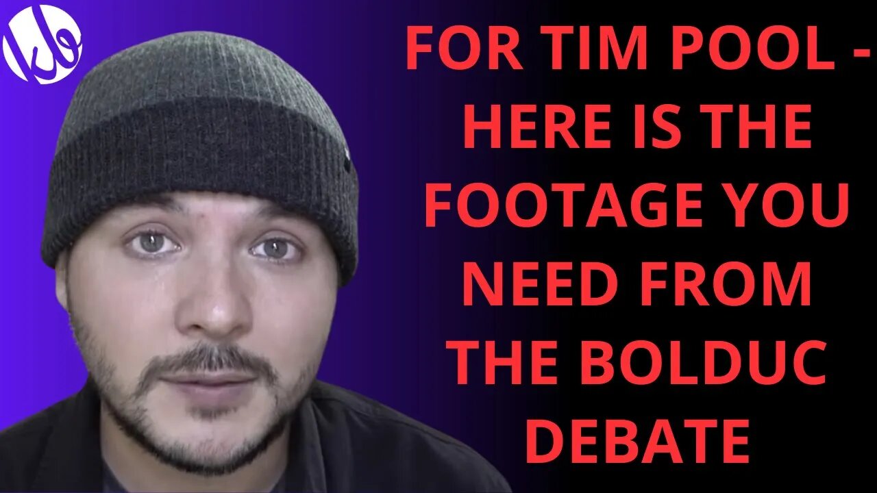 Tim Pool - here is the complete footage you need from the Bolduc debate. Please watch it.