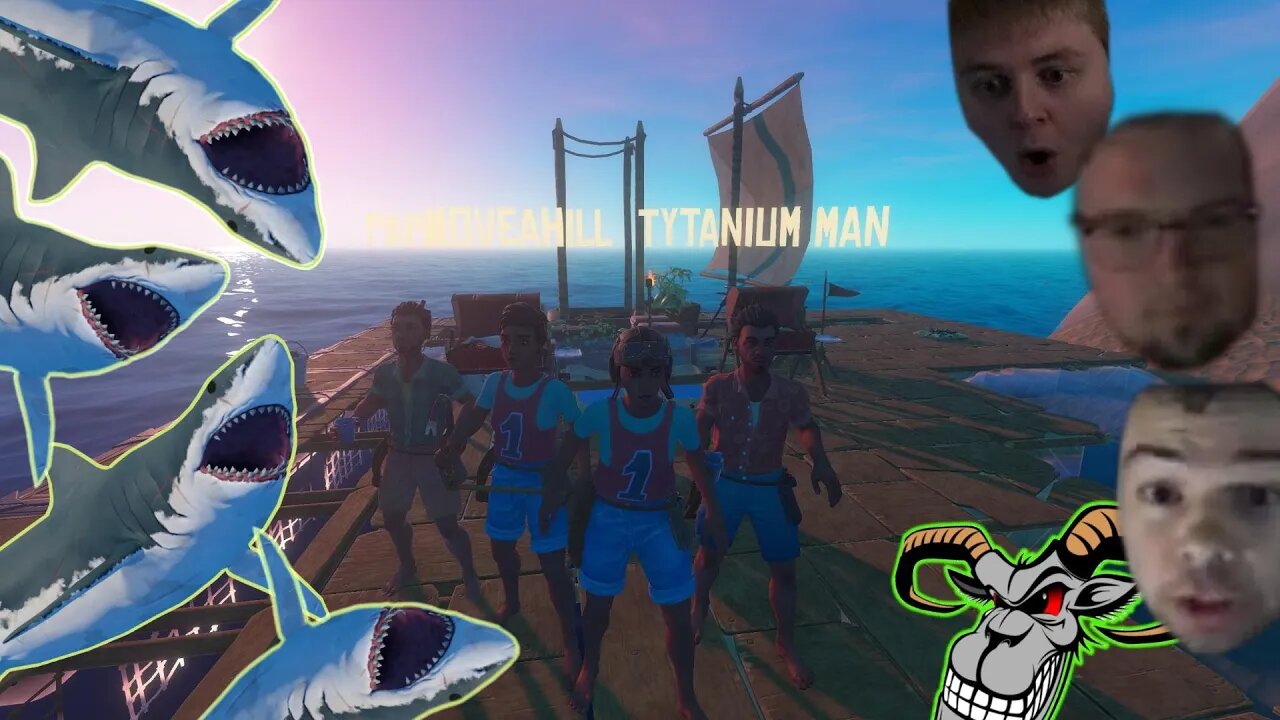 Raft - Hard Mode / 4 Guys : 1 Raft / Ep 4 - tackling more story islands