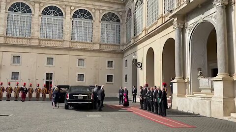 Biden arrives at the Vatican for audience with Pope Francis